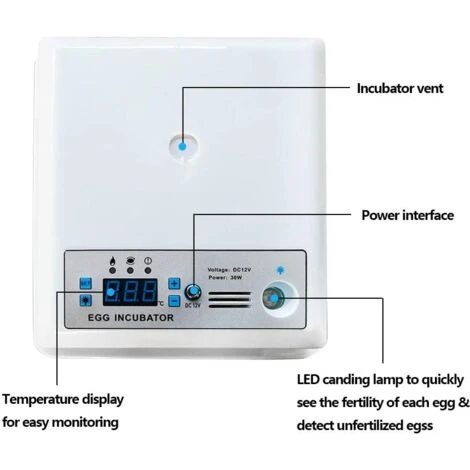 Incubateur Oeufs Couveuse A Oeuf Automatique Pour Volaille, Caille, Oie Canard, Pigeon, Reptile - 16 Oeufs 3 Incubateur Oeufs Couveuse A Oeuf Automatique Pour Volaille, Caille, Oie Canard, Pigeon, Reptile - 16 Oeufs – Image 3