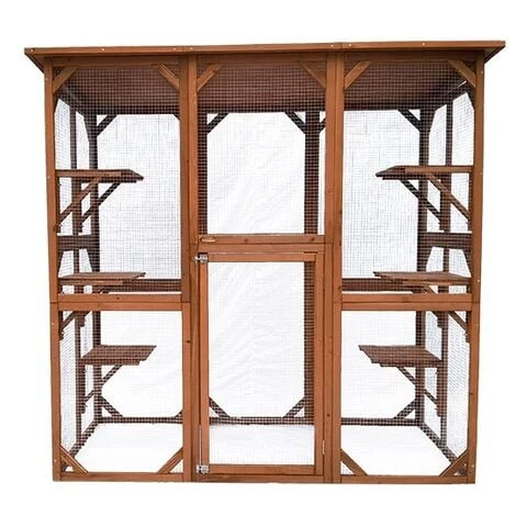 Parc à Chats Enclos En Bois 1 Parc à Chats Enclos En Bois