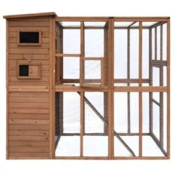 Grand Parc à Chats Avec Abri En Bois 7 Grand Parc à Chats Avec Abri En Bois -Trixie || Flamingo Soldes Magasin 34989234 3