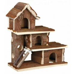 Maison Avec Tunnel Et échelle En Bois Pour Petits Rongeurs Tammo Trixie - 25 X 30 X 12 Cm