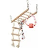 Jeu Pont Suspendu Bois/corde Pour Petits Rongeurs Avec échelle Trixie - 29 × 25 × 9 Cm