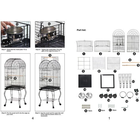 Cage Pour Voliere Perch Perroquets Oiseaux 5959150cm 5 Cage Pour Voliere Perch Perroquets Oiseaux 5959150cm – Image 5