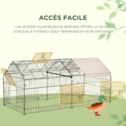 PawHut Parc Enclos Métal époxy Cage Extérieure Dim. 2,20L X 1,03l X 1,03H M 3 Portes Et Trappe Surface Abrité PE Beige 9 PawHut Parc Enclos Métal époxy Cage Extérieure Dim. 2,20L X 1,03l X 1,03H M 3 Portes Et Trappe Surface Abrité PE Beige -Trixie || Flamingo Soldes Magasin 38927034 5