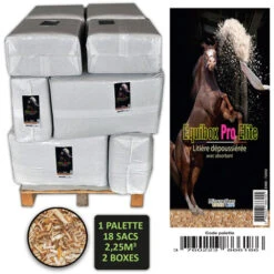 Litière Pour Chevaux - Copeaux De Miscanthus + Absorbants - 125 Litres X 18 Sacs [Palette]