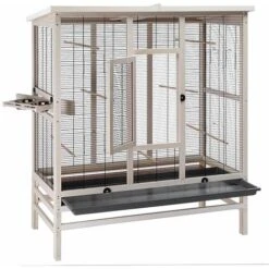 Ferplast WILMA LARGE Grande Volière En Bois FSC Pour Canaris, Perruches Et Oiseaux Exotiques. Variante WILMA LARGE - Mesures: 131.5 X 67 X H 153 Cm - -Trixie || Flamingo Soldes Magasin 41579866 4