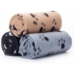 Tapis Pour Animaux De Compagnie Accessoire Pour Clapier 3 Pièces Fontainebleau 60X70cm (Gris-noir-kaki)