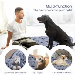 Tapis Pour Animaux De Compagnie Accessoire Pour Clapier 3 Pièces Fontainebleau 60X70cm （Gris-noir-kaki） -Trixie || Flamingo Soldes Magasin 42713813 3