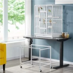 Yaheetech Grande Cage/Volière Oiseaux Avec Support Détable à Roulettes Cage Pour Perroquet Gris Du Gabon Canaris Parakeet Calopsitte élégante Pinson 65,5 X 42,5 X 136,5 Cm Blanc -Trixie || Flamingo Soldes Magasin 44420931 5