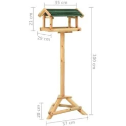 Mangeoire à Oiseaux Et Support 37x28x100cm Bois De Sapin Massif VidaXL 7 Mangeoire à Oiseaux Et Support 37x28x100cm Bois De Sapin Massif VidaXL -Trixie || Flamingo Soldes Magasin 44933523 3