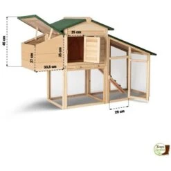 Poulailler Bois Avec Pondoir -Trixie || Flamingo Soldes Magasin 4629288 4