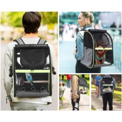 Pecute Sac à Dos De Transport Oiseau Avec Rideaux Imperméable Anti-Soleil, Cage Oiseau Transportable Transparente Avec 4 Accessoires Pour Oiseaux, Sac Transport Oiseaux Pour Perroquet Carani Perruche -Trixie || Flamingo Soldes Magasin 47518460 4