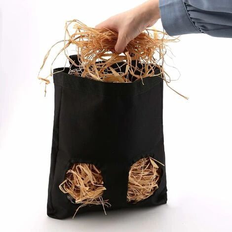 Mangeoire De Foin De Cochon D'Inde Sac De Foin De Lapin Sac De Mangeoire Suspendu, Parfait Pour Les Petits Animaux Mangeurs De Foin (Noir 27cm222cm) 2 Mangeoire De Foin De Cochon D'Inde Sac De Foin De Lapin Sac De Mangeoire Suspendu, Parfait Pour Les Petits Animaux Mangeurs De Foin (Noir 27cm222cm) – Image 2