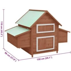 Poulailler Moka Et Blanc 152x96x110 Cm Bois De Sapin Massif VidaXL 7 Poulailler Moka Et Blanc 152x96x110 Cm Bois De Sapin Massif VidaXL -Trixie || Flamingo Soldes Magasin 49609485 3