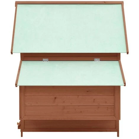 Poulailler Moka Et Blanc 152x96x110 Cm Bois De Sapin Massif VidaXL 4 Poulailler Moka Et Blanc 152x96x110 Cm Bois De Sapin Massif VidaXL – Image 4