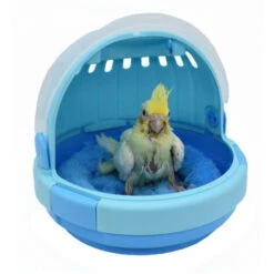 Cage De Transport Légère - Capsule De Transport D'animaux, Sac À Main De Transport Pour Oiseaux En PVC, Avec Un Coussin, Doux Et Chaud,Convient Pour Oiseaux Perroquet,Bleu, Fontainebleau