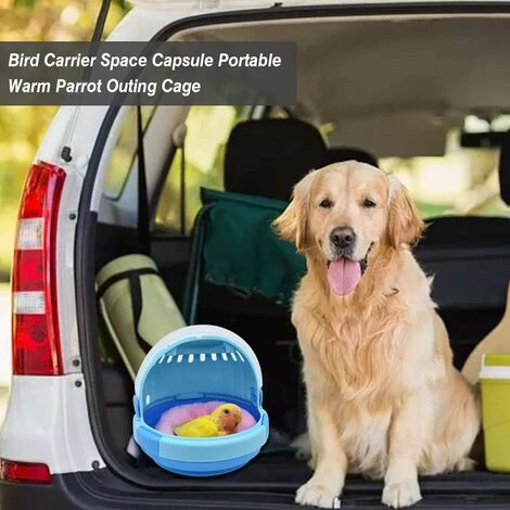 Cage De Transport Légère - Capsule De Transport D'animaux, Sac À Main De Transport Pour Oiseaux En PVC, Avec Un Coussin, Doux Et Chaud,Convient Pour Oiseaux Perroquet,Bleu, Fontainebleau 4 Cage De Transport Légère - Capsule De Transport D'animaux, Sac À Main De Transport Pour Oiseaux En PVC, Avec Un Coussin, Doux Et Chaud,Convient Pour Oiseaux Perroquet,Bleu, Fontainebleau – Image 4