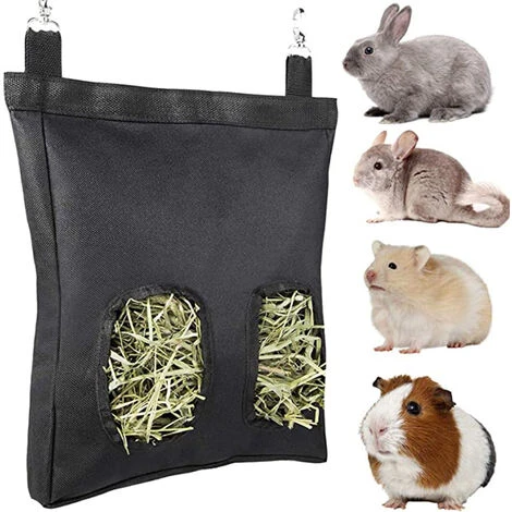 Mangeoire Pour Lapin, Cochon D'Inde, Foin, Mangeoire Pour Lapin, Chinchilla, Sac De Rangement En Plastique Noir, Fontainebleau 1 Mangeoire Pour Lapin, Cochon D'Inde, Foin, Mangeoire Pour Lapin, Chinchilla, Sac De Rangement En Plastique Noir, Fontainebleau