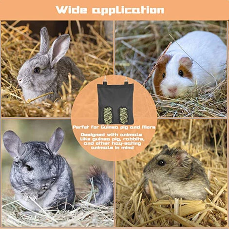 Mangeoire Pour Lapin, Cochon D'Inde, Foin, Mangeoire Pour Lapin, Chinchilla, Sac De Rangement En Plastique Noir, Fontainebleau 4 Mangeoire Pour Lapin, Cochon D'Inde, Foin, Mangeoire Pour Lapin, Chinchilla, Sac De Rangement En Plastique Noir, Fontainebleau – Image 4