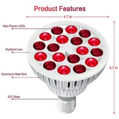 Lampe Infrarouge Chauffante, 54W 18LED Thérapie Infrarouge Pour Thermothérapie, Lampe à Infrarouge 660nm Rouge Et 850nm Près De Combo Infrarouge, Pour Peau,Muscle,et Soulagement De Douleur -Trixie || Flamingo Soldes Magasin 51454183 3