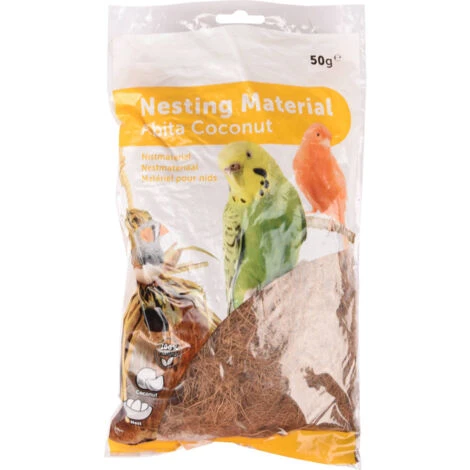 Fibre De Coco 50 G, Matière Pour Nid, Pour Oiseaux - Animallparadise 1 Fibre De Coco 50 G, Matière Pour Nid, Pour Oiseaux - Animallparadise