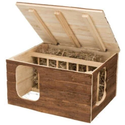 Maison Hilke Avec Râtelier à Foin Intégré Pour Lapin, Cochon D'inde - Animallparadise