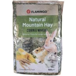 Foin De Montagne Au Mais Et Ble Poids 500 G Pour Rongeur - Flamingo Pet Products