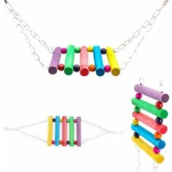 LITZEE Lot De 7 Jouets Pour Perroquet Pour Cage à Oiseaux, Balançoire à Mâcher Perchoirs En Bois Pour Conures, Cacaques, Aras, Perchoirs Et Charmants Oiseaux 7 LITZEE Lot De 7 Jouets Pour Perroquet Pour Cage à Oiseaux, Balançoire à Mâcher Perchoirs En Bois Pour Conures, Cacaques, Aras, Perchoirs Et Charmants Oiseaux -Trixie || Flamingo Soldes Magasin 51783108 3