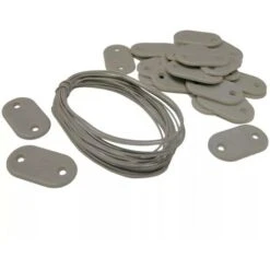 Topdeal Kit De Fixation Pour Clôture De Jardin 27 Pcs Gris FF419793FR