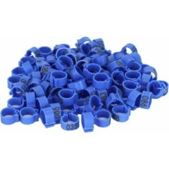 Triomphe 100 Pièces Bague Pied D'oiseau 8mm 001-100 Pigeons Numérotés Identifient Le Clip D'approvisionnement En Volaille Anneau De Pigeon Anneau De Jambe De Volaille Pour Pigeons (Bleu)