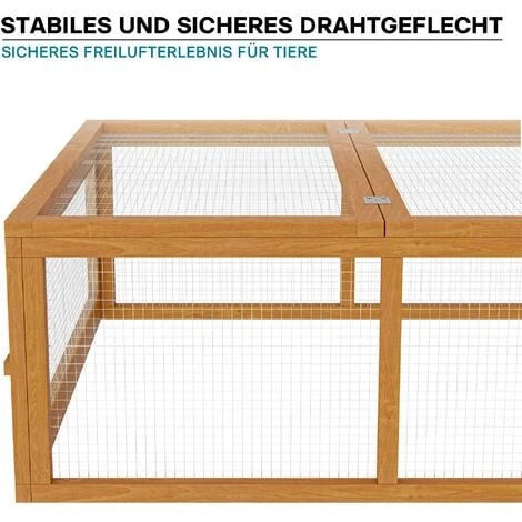 Clapier à Lapin XXL Cage Pour Petits Animaux Avec Enclos Parc Rongeurs Élevage Basse-cour Ferme 4 Clapier à Lapin XXL Cage Pour Petits Animaux Avec Enclos Parc Rongeurs Élevage Basse-cour Ferme – Image 4