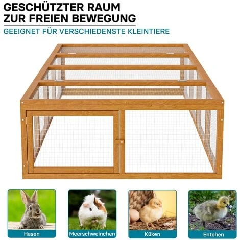 Clapier à Lapin XXL Cage Pour Petits Animaux Avec Enclos Parc Rongeurs Élevage Basse-cour Ferme 5 Clapier à Lapin XXL Cage Pour Petits Animaux Avec Enclos Parc Rongeurs Élevage Basse-cour Ferme – Image 5