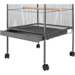 Cage à Oiseaux Avec Toit Acier Noir 66 X 66 X 155 Cm VidaXL 7 Cage à Oiseaux Avec Toit Acier Noir 66 X 66 X 155 Cm VidaXL -Trixie || Flamingo Soldes Magasin 5639165 3
