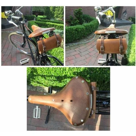 Sacoche De Selle Vélo Marron Avec Boucle De Fermeture Simili Cuir Ville Vtc Vintage 2 Sacoche De Selle Vélo Marron Avec Boucle De Fermeture Simili Cuir Ville Vtc Vintage – Image 2
