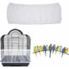 Housses Pour Cages à Oiseaux,T-Audace Housse De Cage à Oiseaux En Nylon, Oiseau à Cage En Nylon, Couverture De Cage à Oiseaux, Filet De Protection Pour Cage à Oiseaux, Ventilé Est Antipoussière Blanc