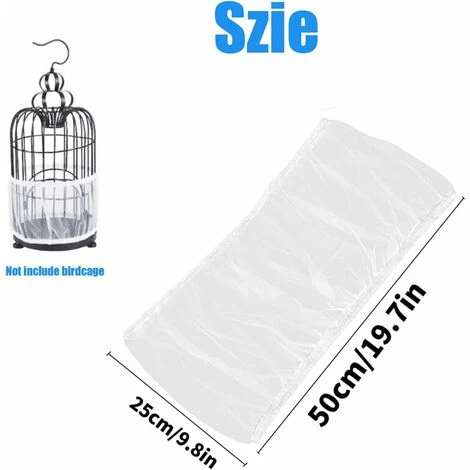 Housses Pour Cages à Oiseaux,T-Audace Housse De Cage à Oiseaux En Nylon, Oiseau à Cage En Nylon, Couverture De Cage à Oiseaux, Filet De Protection Pour Cage à Oiseaux, Ventilé Est Antipoussière Blanc 2 Housses Pour Cages à Oiseaux,T-Audace Housse De Cage à Oiseaux En Nylon, Oiseau à Cage En Nylon, Couverture De Cage à Oiseaux, Filet De Protection Pour Cage à Oiseaux, Ventilé Est Antipoussière Blanc – Image 2