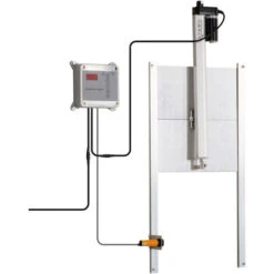 PawHut Porte Automatique Pour Poulailler - Minuterie, Capteur De Luminosité, 2 Télécommandes, Kit Installation Inclus - Alu. ABS Gris