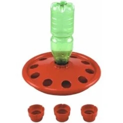 Abreuvoir à Poussin Porte Bouteille Jusqu'à 50 Poussins Avec Adaptateurs De Bouteilles Universel