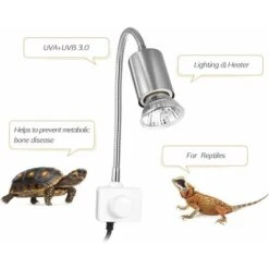 25W UVA UVB 360° Lampe Chauffante, Lampes De Chauffage Et Porte-Lampe Pour Des Reptiles Aquarium Tortue, Lézard, Serpent -Trixie || Flamingo Soldes Magasin 59447893 3