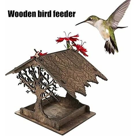 Mangeoires Pour Oiseaux Sauvages Mangeoire Oiseaux Exterieur En Bois Maison Oiseaux Exterieur Jardin Mangeoire à Oiseaux Suspendue Nichoir Oiseaux Exterieur Cabane Oiseaux En Bois Bird Feeder 4 Mangeoires Pour Oiseaux Sauvages Mangeoire Oiseaux Exterieur En Bois Maison Oiseaux Exterieur Jardin Mangeoire à Oiseaux Suspendue Nichoir Oiseaux Exterieur Cabane Oiseaux En Bois Bird Feeder – Image 4