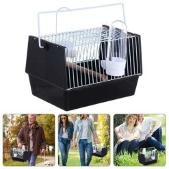 Ensoleillé 1 PC Bird Travel Cage Portable Cage Portable Pour Cockatiel Pivoine Mannikin Budgerigar Conure -Trixie || Flamingo Soldes Magasin 61023058 3