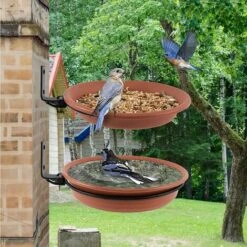 HIASDFLS Abreuvoir Oiseaux , Exterieur Mangeoire Sur Pied Bains Pour Sauvages Bath Baignoire Suspendue Nourriture Mangoire,Kit De Décoration De Jardin Pour Attirer Les Oiseaux Sauvages (2 Bains D'Oise -Trixie || Flamingo Soldes Magasin 61242146 4
