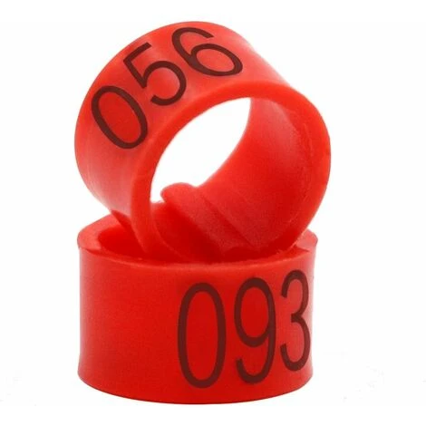 Anneaux Pour Pattes D’oiseaux Avec Numéro 001–100 De 8 Mm De Diamètre - Pour Pigeons, Poussins, Perroquets, Canards (Rouge),Fonepro 4 Anneaux Pour Pattes D’oiseaux Avec Numéro 001–100 De 8 Mm De Diamètre - Pour Pigeons, Poussins, Perroquets, Canards (Rouge),Fonepro – Image 4