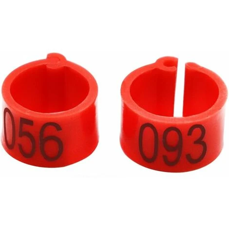 Anneaux Pour Pattes D’oiseaux Avec Numéro 001–100 De 8 Mm De Diamètre - Pour Pigeons, Poussins, Perroquets, Canards (Rouge),Fonepro 5 Anneaux Pour Pattes D’oiseaux Avec Numéro 001–100 De 8 Mm De Diamètre - Pour Pigeons, Poussins, Perroquets, Canards (Rouge),Fonepro – Image 5