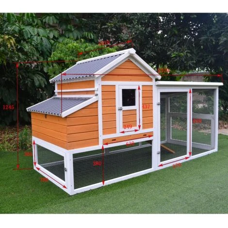 Poulailler Toit Renforcé M Toit Plastique 6 À 8 Poules 4 Poulailler Toit Renforcé M Toit Plastique 6 À 8 Poules – Image 4