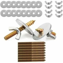 8 Pièces Perchoir Perroquet, Kit De Montage Pour Perchoir, Support D'Affichage Pour Jouet Pour Perroquet, Bois Pieds Perchoirs, Balançoires, Échelles Cage à Oiseaux