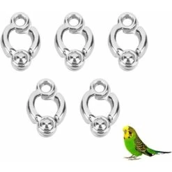 5 Pcs Perroquet Jambe Anneau Perroquet Pied Chaîne En Métal Pet Oiseau Activité Ouverture Formation Pied Anneau Accessoires Perroquets Cage Fourniture