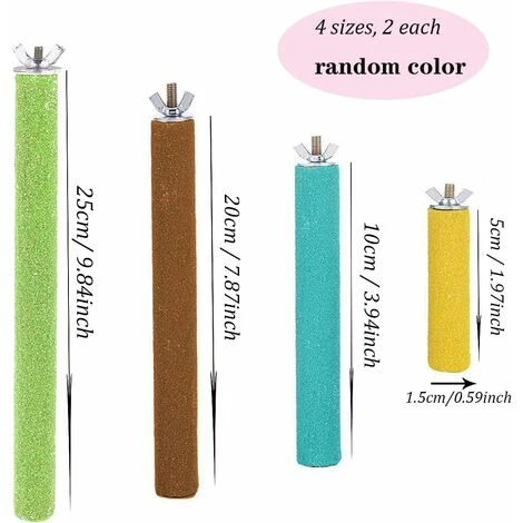 Perchoir Perroquet, 8 Pcs Oiseaux Perche Perroquet Stand Jouet Jouets Oiseaux Perchoir D'Oiseau Debout Support Pour Petits Animaux,-VEBTles 2 Perchoir Perroquet, 8 Pcs Oiseaux Perche Perroquet Stand Jouet Jouets Oiseaux Perchoir D'Oiseau Debout Support Pour Petits Animaux,-VEBTles – Image 2