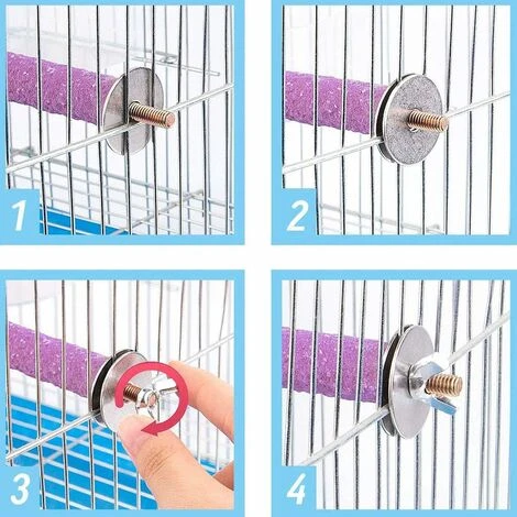 Perchoir Perroquet, 8 Pcs Oiseaux Perche Perroquet Stand Jouet Jouets Oiseaux Perchoir D'Oiseau Debout Support Pour Petits Animaux,-VEBTles 5 Perchoir Perroquet, 8 Pcs Oiseaux Perche Perroquet Stand Jouet Jouets Oiseaux Perchoir D'Oiseau Debout Support Pour Petits Animaux,-VEBTles – Image 5