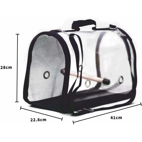 Transporteur D'oiseaux Léger, Sac à Main Respirant Transparent De Perroquet De Cage De Voyage D'oiseau De PVC Avec Un Bâton En Bois Arcenciél 4 Transporteur D'oiseaux Léger, Sac à Main Respirant Transparent De Perroquet De Cage De Voyage D'oiseau De PVC Avec Un Bâton En Bois Arcenciél – Image 4