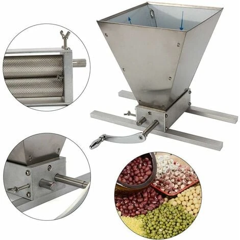 Moulin à Céréales En Aluminium - Moulin à Malt - Moulin à Grains De Maïs - Moulin à Grains En Acier Inoxydable Argenté - 3,6 Kg/min - Avec 2 Tiges En Aluminium 2 Moulin à Céréales En Aluminium - Moulin à Malt - Moulin à Grains De Maïs - Moulin à Grains En Acier Inoxydable Argenté - 3,6 Kg/min - Avec 2 Tiges En Aluminium – Image 2